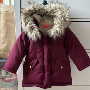 Crewcuts maroon puffer jacket